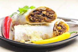 Lamb and bean burrito - Mexican recipe