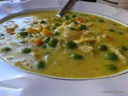Chicken and pea soup - Mexican recipe
