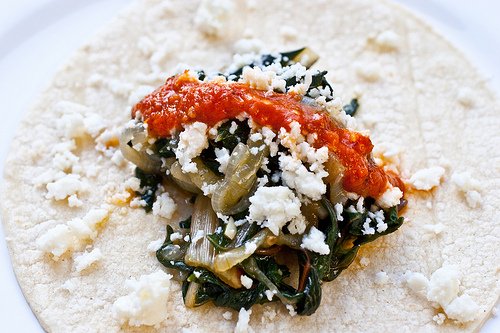 Chard Tacos with Garlic - Mexican Recipe