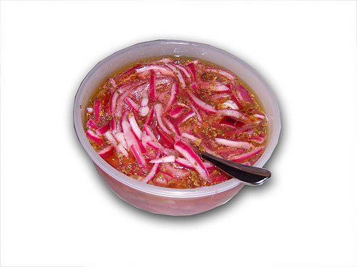 Pickled red onions - Mexican recipe