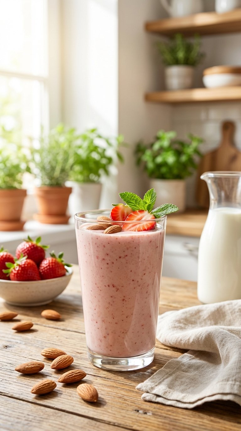 Creamy Strawberry Almond Classic — Dairy-Free Morning Perfection