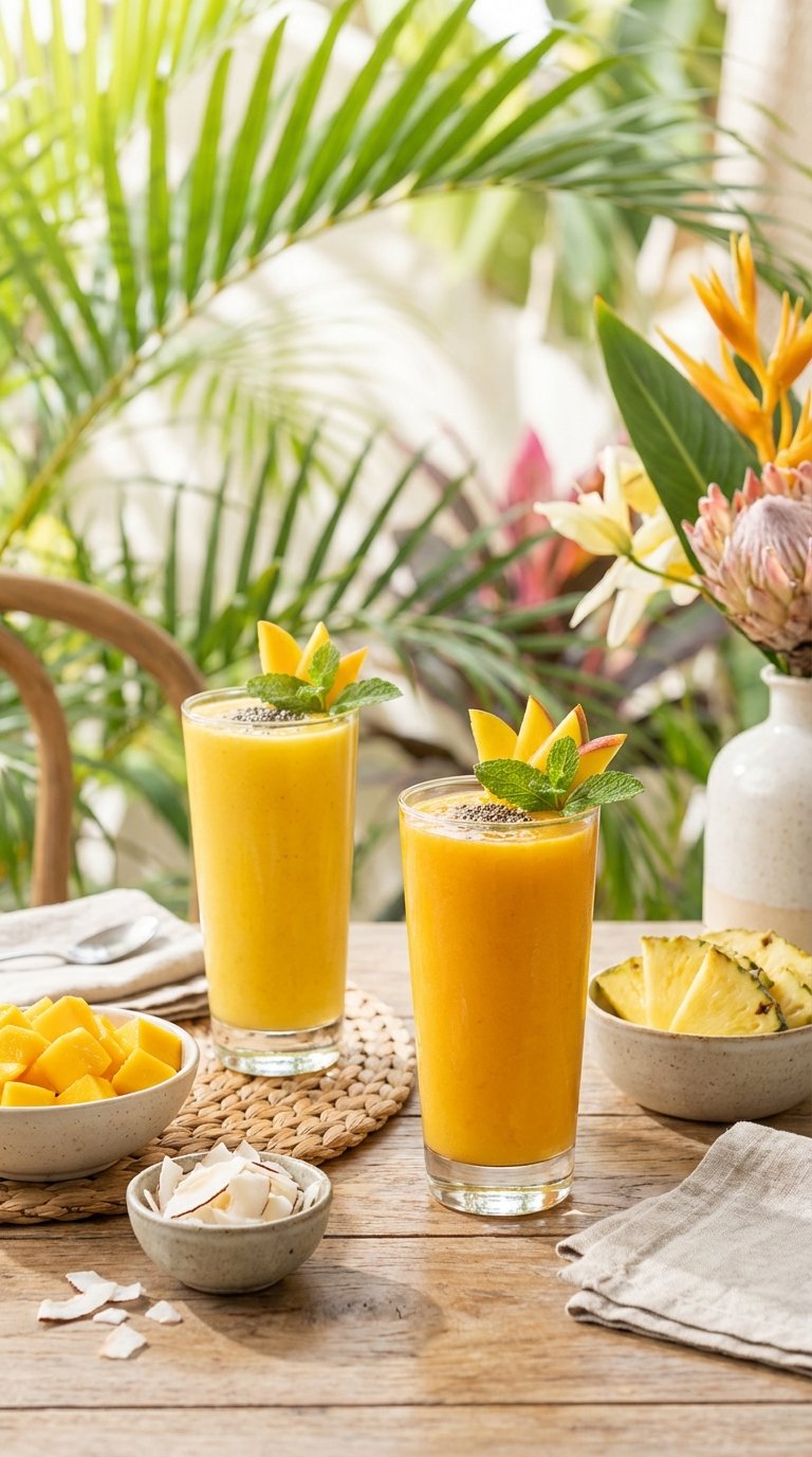 Tropical Mango Pineapple Oasis — Top smoothie recipes healthy breakfast pick