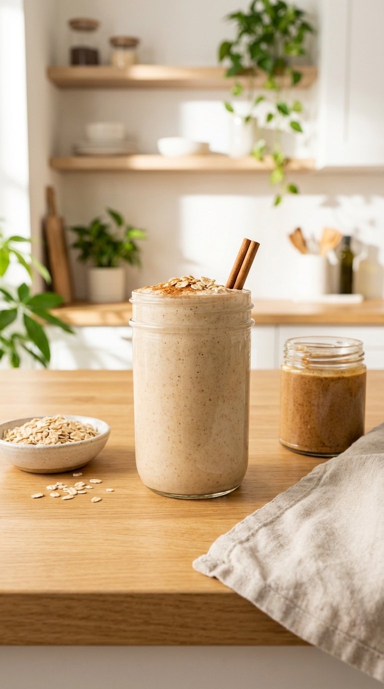 Oatmeal Cinnamon Roll Shake — Easy smoothie recipes healthy breakfast prep